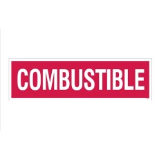 "Combustible" Decal 4''x14''