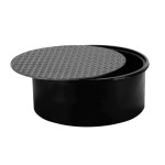 Franklin Round 18" steel manway, 18" skirt, non-bolted